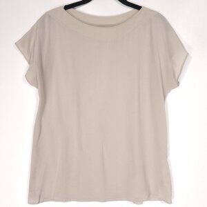 FALCONERI Women's Top SMALL Soft Modal‎ Stretch BULGARIA🇧🇬MADE Cap Sleeve Gray